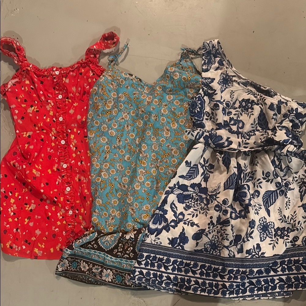 Summer !!! Floral Print Dresses Set - 3 ❤️❤️❤️size small